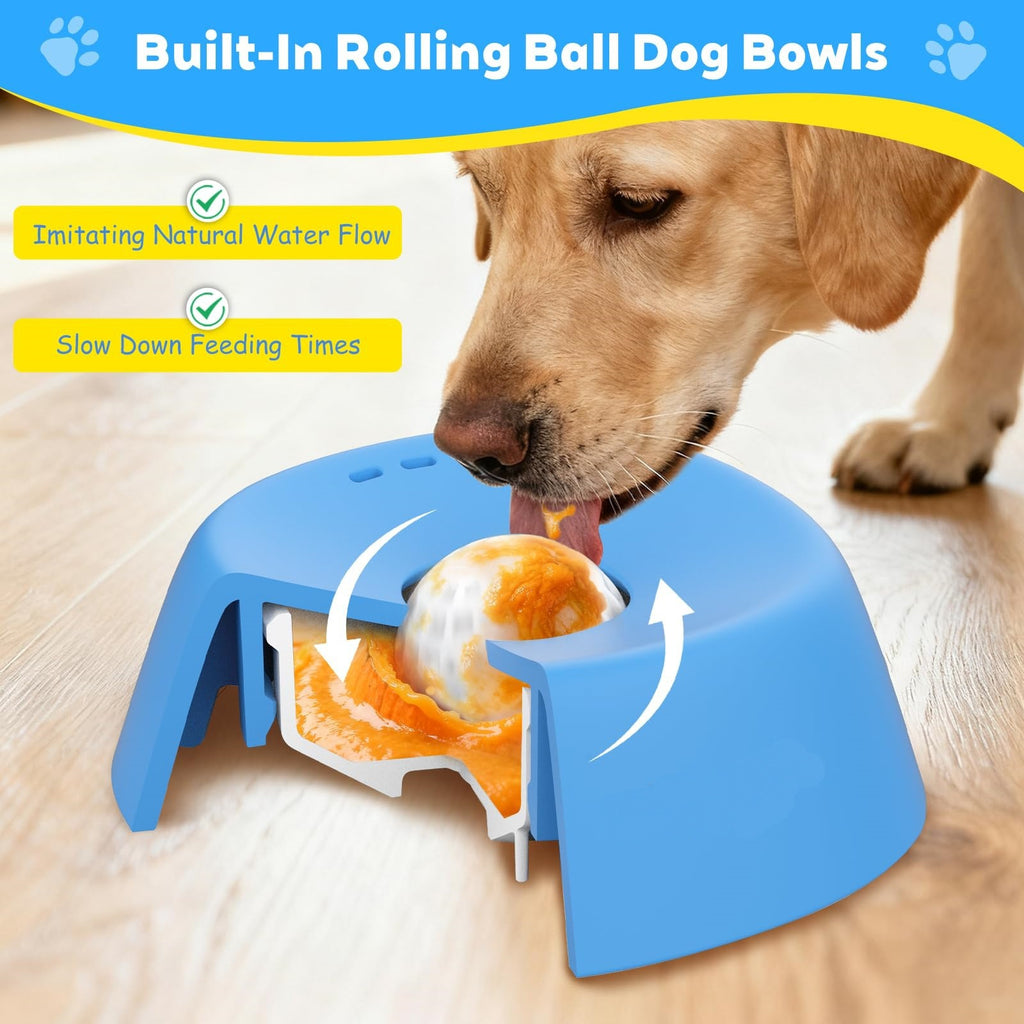 No-Spill Slow Feeder Lick Bowl for Dogs & Cats
