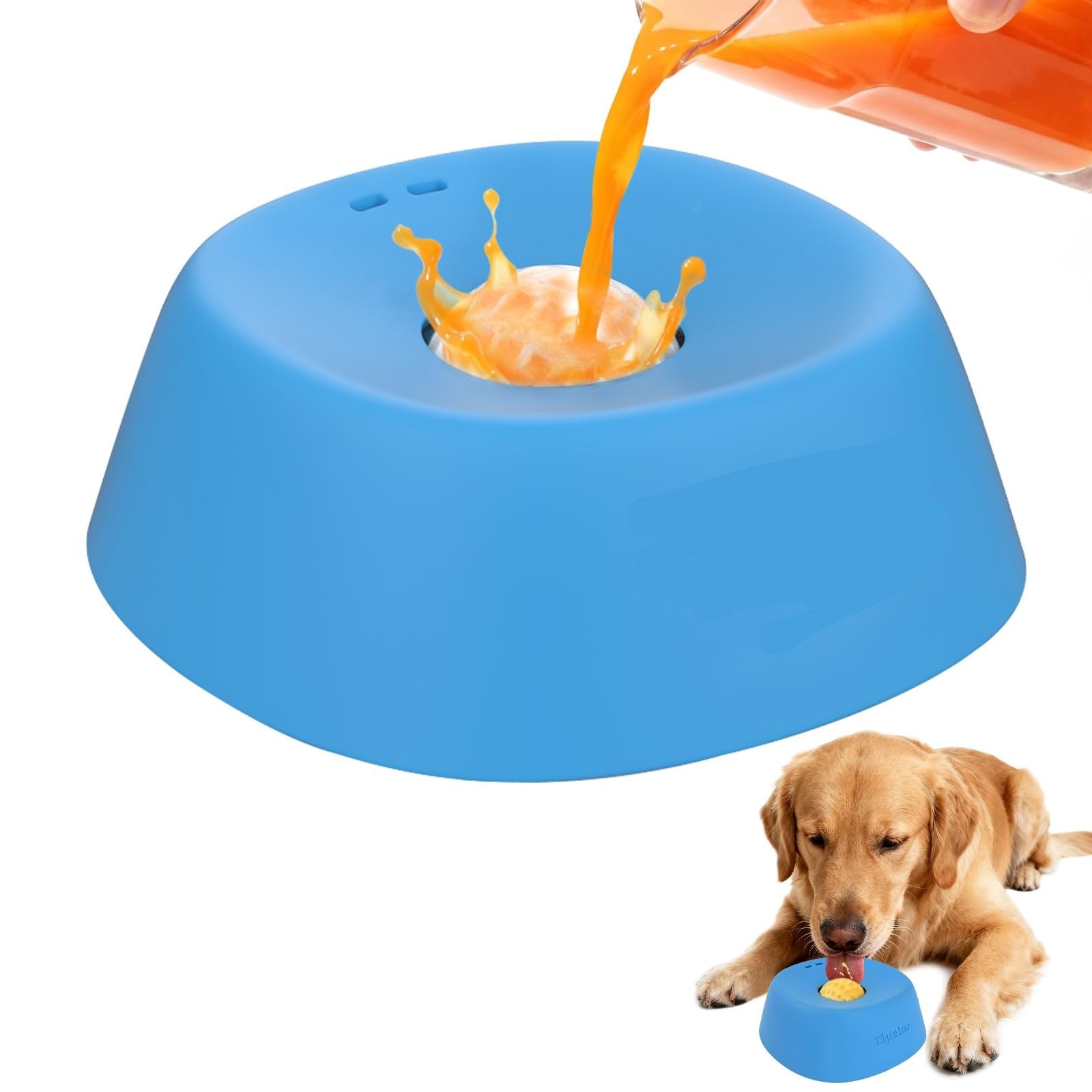 No-Spill Slow Feeder Lick Bowl for Dogs & Cats