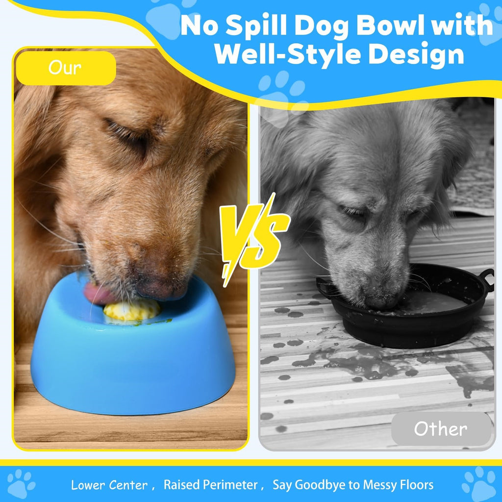 No-Spill Slow Feeder Lick Bowl for Dogs & Cats